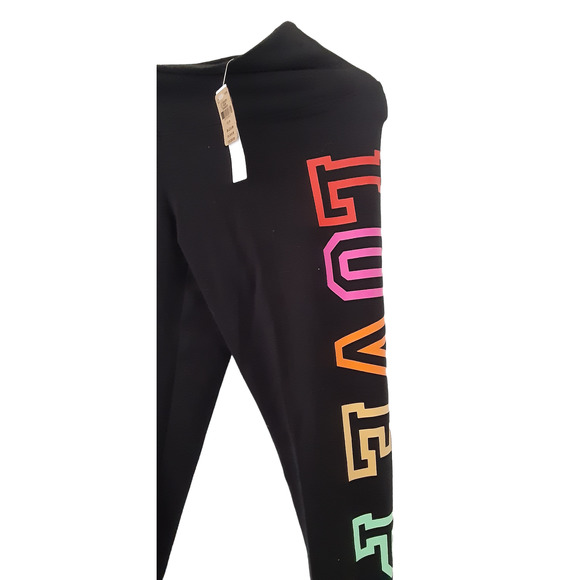 60% OFF NWT - Victoria's Secret Love Pink Logo High Waist Full Length Leggings S - Picture 4 of 4